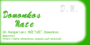 domonkos mate business card